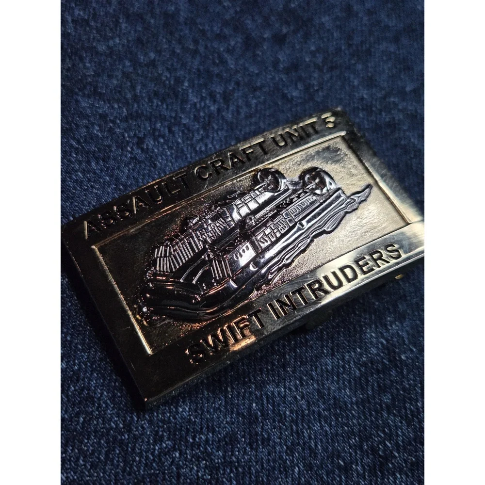 US Navy Assault Craft Unit 5 Swift Intruders Military Belt Buckle